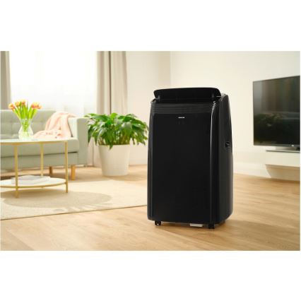Sencor - Smart mobil luftkonditionering inkluderar alla tillbehör 900W/230V 9000 BTU Wi-Fi svart + fjärrkontroll