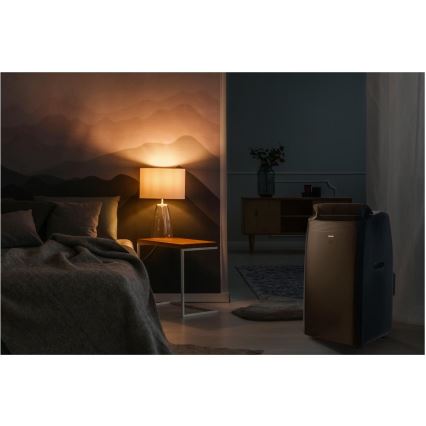 Sencor - Smart mobil luftkonditionering inkluderar alla tillbehör 900W/230V 9000 BTU Wi-Fi svart + fjärrkontroll