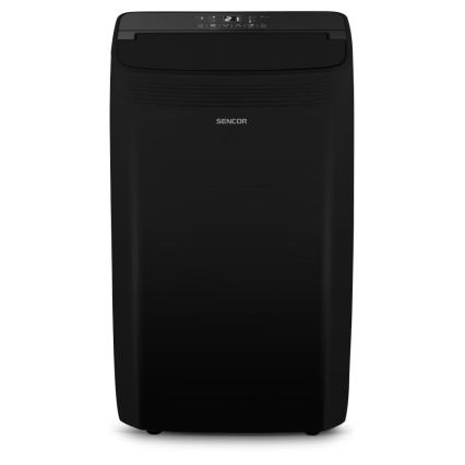 Sencor - Smart mobil luftkonditionering inkluderar alla tillbehör 900W/230V 9000 BTU Wi-Fi svart + fjärrkontroll