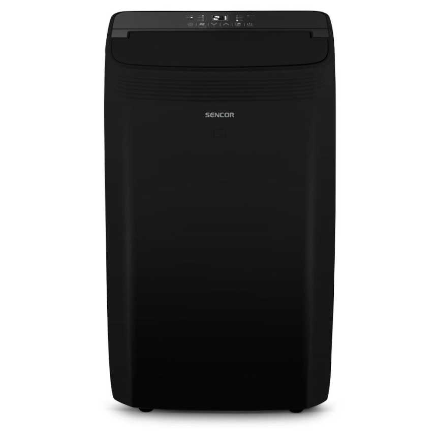 Sencor - Smart mobil luftkonditionering inkluderar alla tillbehör 900W/230V 9000 BTU Wi-Fi svart + fjärrkontroll