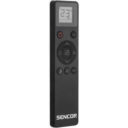 Sencor - Smart mobil luftkonditionering inkluderar alla tillbehör 900W/230V 9000 BTU Wi-Fi svart + fjärrkontroll