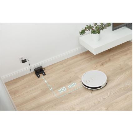 Sencor - Smart robotdammsugare med mopp 2i1 28W/2600 mAh Wi-Fi vit + fjärrkontroll