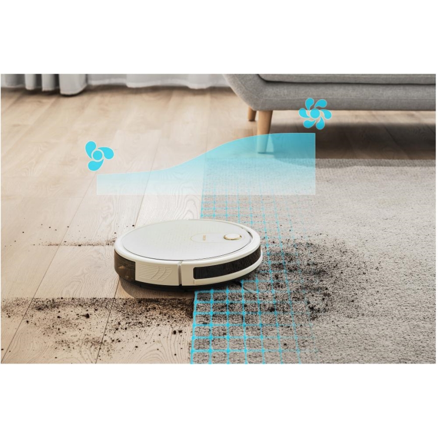 Sencor - Smart robotdammsugare med mopp 2i1 28W/2600 mAh Wi-Fi vit + fjärrkontroll