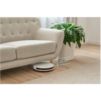 Sencor - Smart robotdammsugare med mopp 2i1 28W/2600 mAh Wi-Fi vit + fjärrkontroll