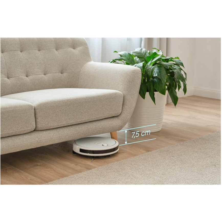 Sencor - Smart robotdammsugare med mopp 2i1 28W/2600 mAh Wi-Fi vit + fjärrkontroll