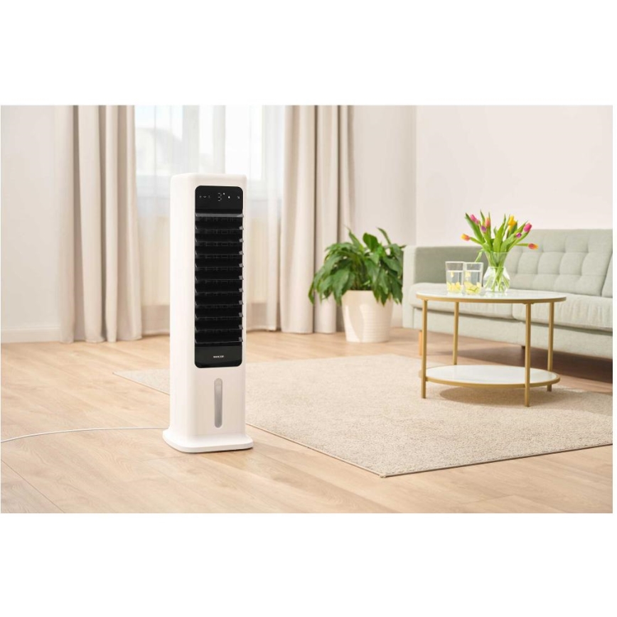 Sencor - Smarta mobila luftkylare 60W/230V Wi-Fi vit + fjärrkontroll
