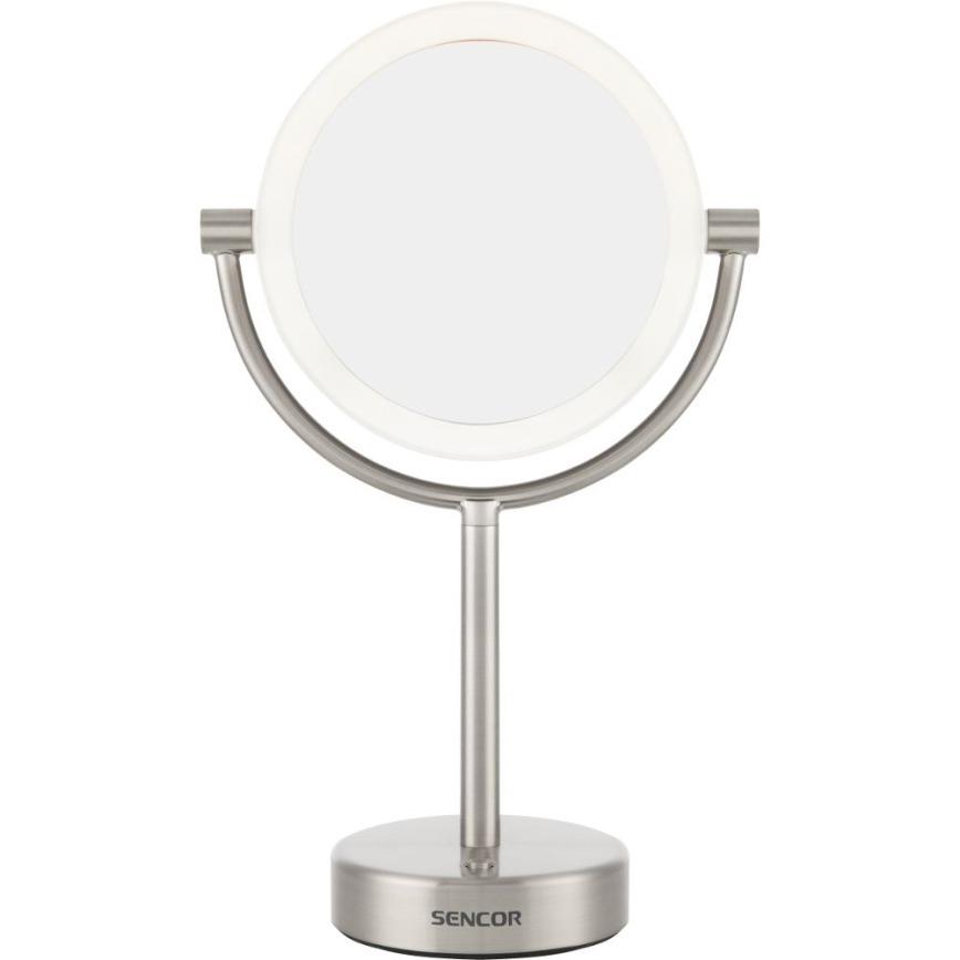 Sencor - Sminkspegel med LED-bakgrundsbelysning LED/5W/230V rostfri