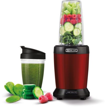 Sencor - Smoothie nutri blender 1000W/230V röd