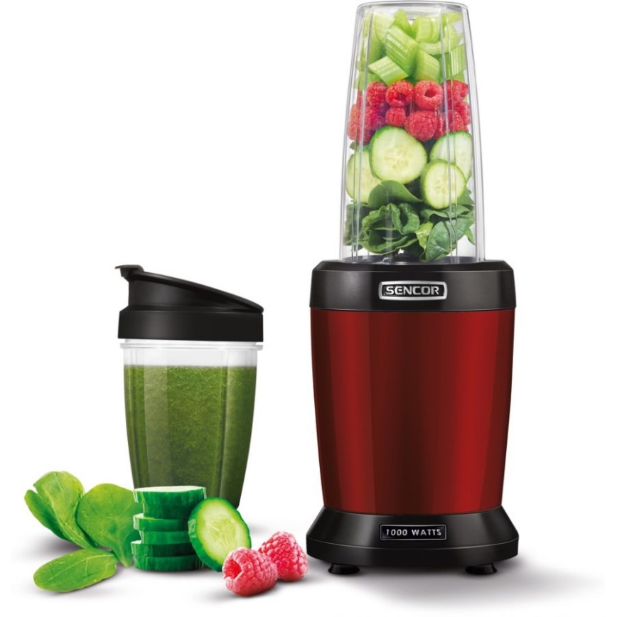 Sencor - Smoothie nutri blender 1000W/230V röd
