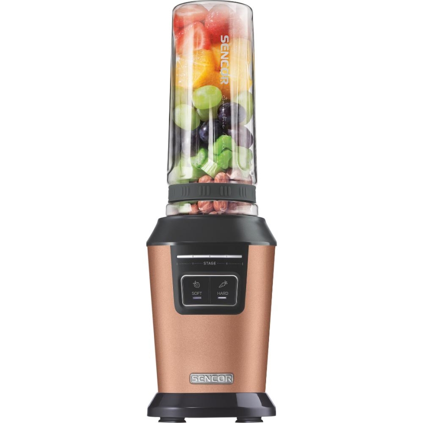 Sencor - Smoothieblender med tillbehör, 800 W/230 V, kopparfärgad