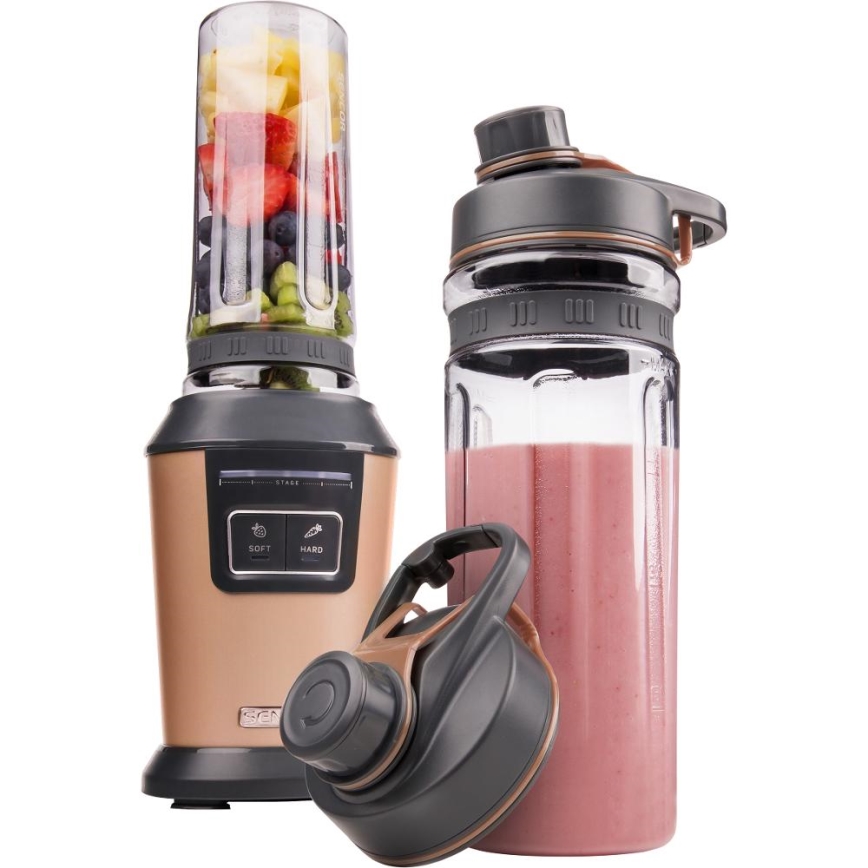 Sencor - Smoothieblender med tillbehör, 800 W/230 V, kopparfärgad