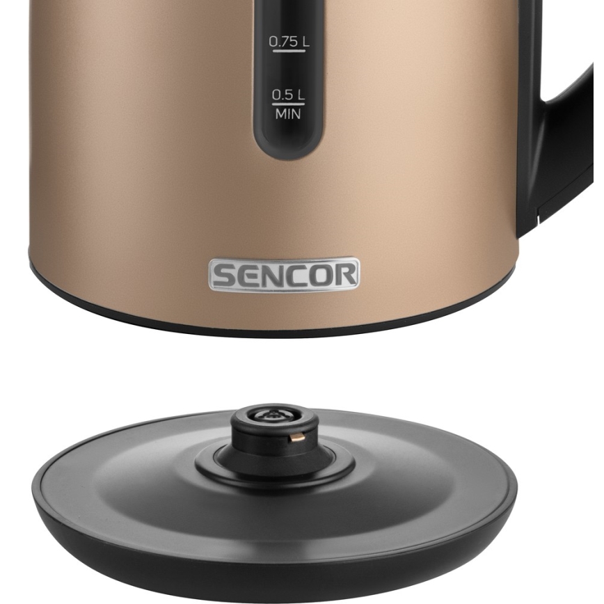 Sencor - Vattenkokare med termoreglering 1,7 l 2150W/230V brun