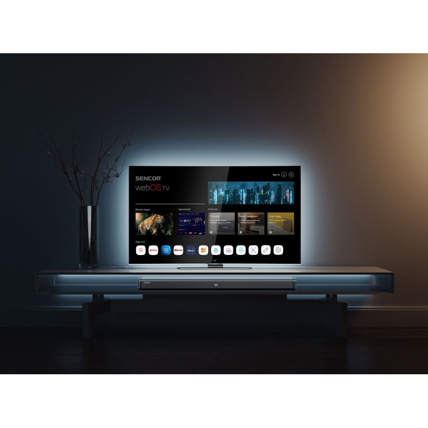 Sencor - Soundbar 200W/230V + fjärrkontroll
