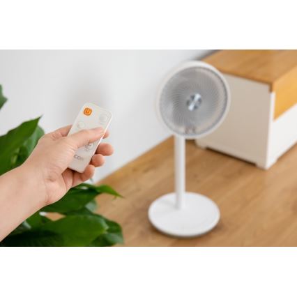 Sencor - Stående fläkt 3D UltraSilent 26W/230V vit + fjärrkontroll