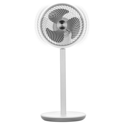 Sencor - Stående fläkt 3D UltraSilent 26W/230V vit + fjärrkontroll