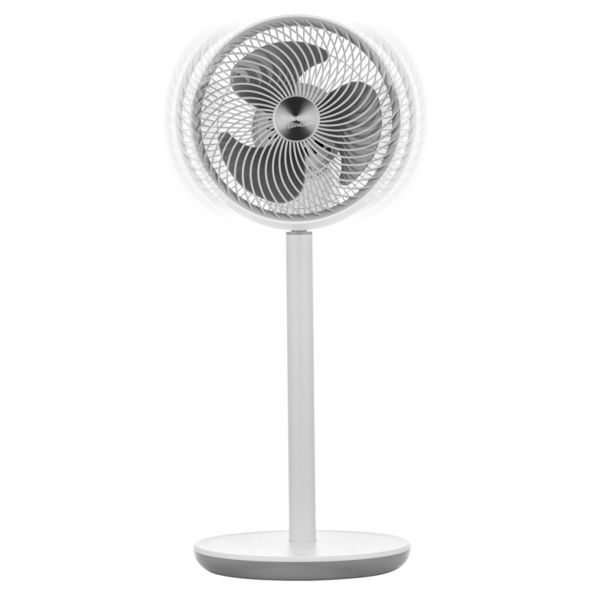 Sencor - Stående fläkt 3D UltraSilent 26W/230V vit + fjärrkontroll