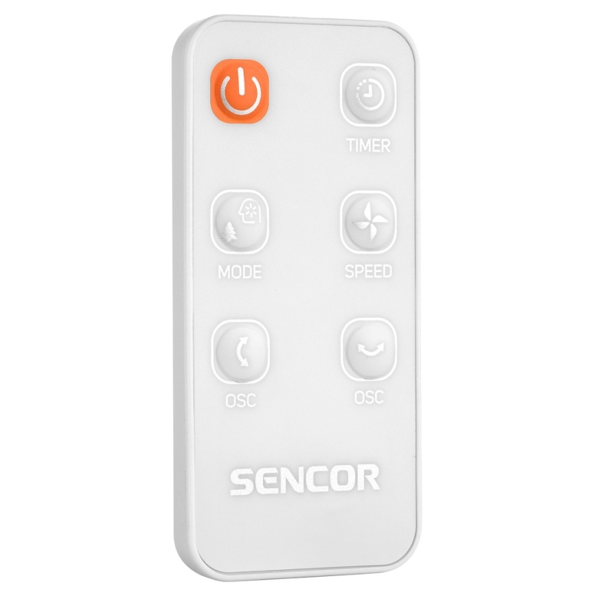 Sencor - Stående fläkt 3D UltraSilent 26W/230V vit + fjärrkontroll