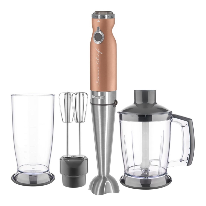 Sencor - Stick blender 4in1 1200W/230V rostfri/koppar