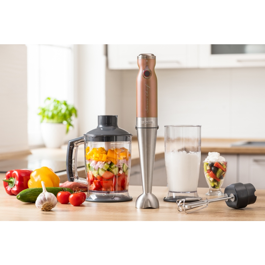 Sencor - Stick blender 4in1 1200W/230V rostfri/koppar