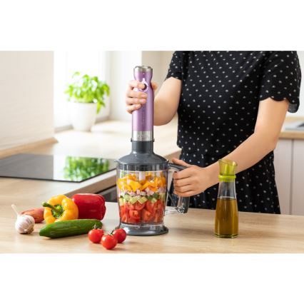 Sencor - Stick blender 4in1 1200W/230V rostfri/lila