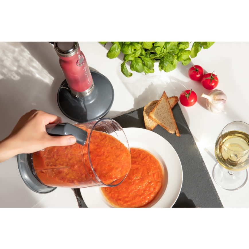 Sencor - Stick blender 4in1 1200W/230V rostfri/rosa