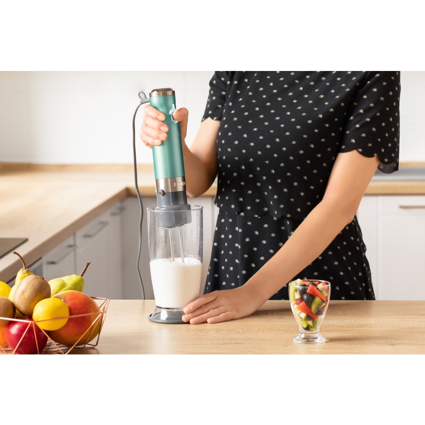 Sencor - Stick blender 4in1 1200W/230V rostfri/turkos