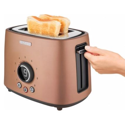 Sencor - Toaster with two holes and warming up 1000W/230V koppar