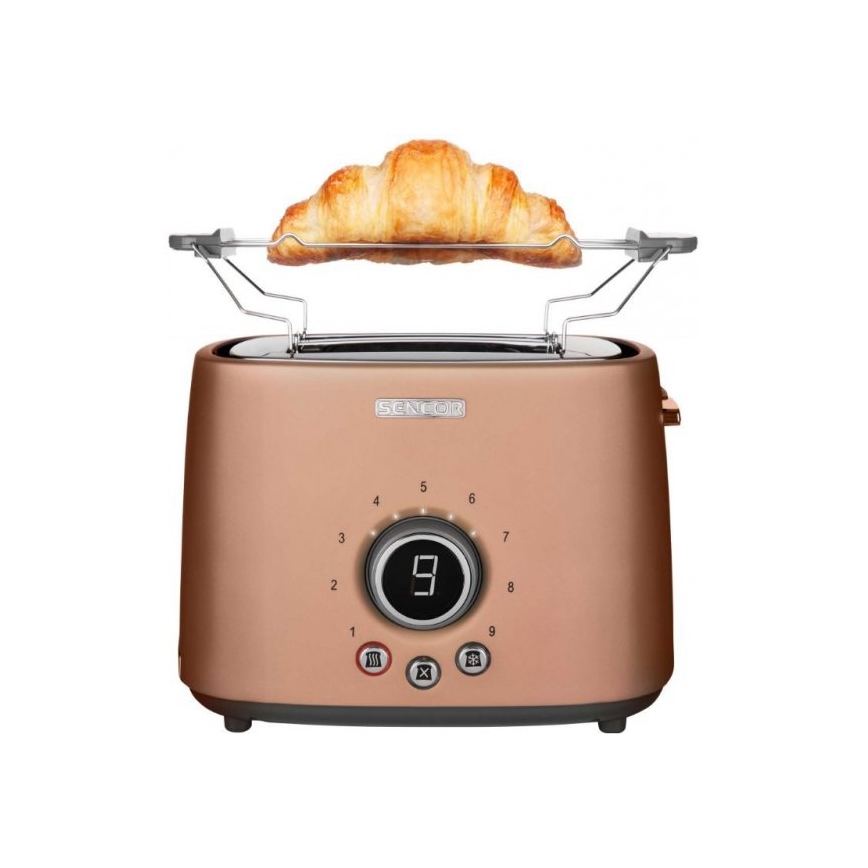 Sencor - Toaster with two holes and warming up 1000W/230V koppar