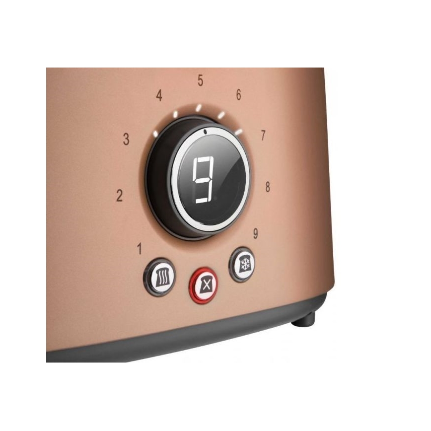 Sencor - Toaster with two holes and warming up 1000W/230V koppar