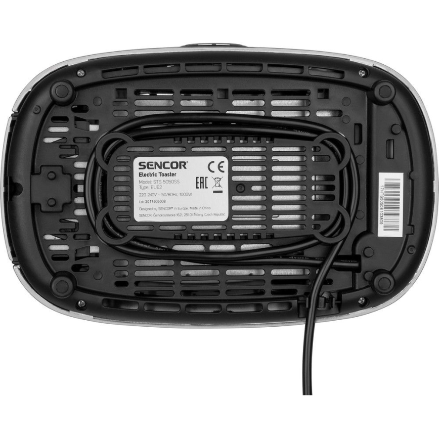Sencor - Toaster with two holes and warming up 1000W/230V koppar