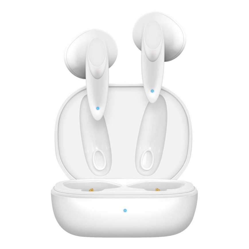 Sencor - Trådlös earphones 230 mAh + 2x 25 mAh IPX4 vit