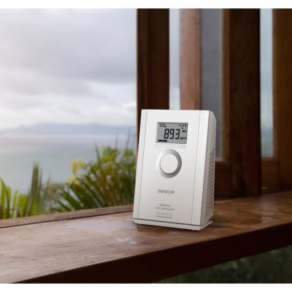 Sencor - Trådlös koldioxidsensor 5V/3xAA 2000 mAh