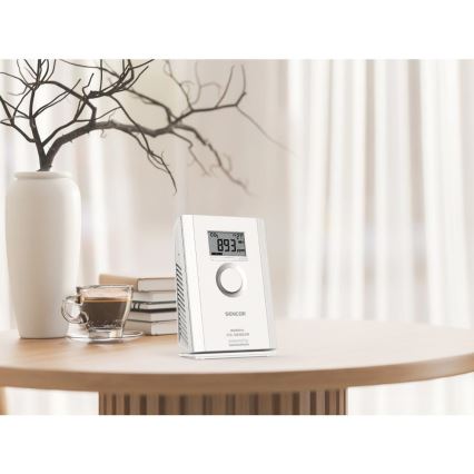 Sencor - Trådlös koldioxidsensor 5V/3xAA 2000 mAh