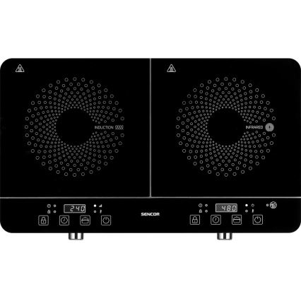 Sencor - Two-zone induction cooker med LCD display 3400W/230V