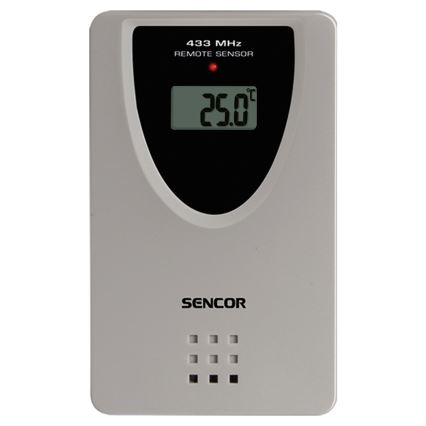 Sencor - Väderstation med LCD-färgskärm, väckarklocka data väggkontakt projektorem 2xAA