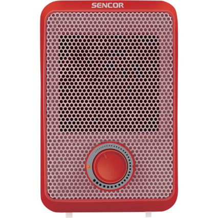 Sencor - Varmluftsfläkt 600W/230V röd/vit