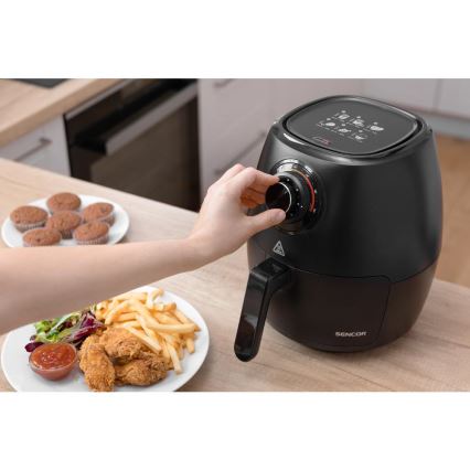 Sencor - Varmluftsfritös 3,5 l 1300W/230V svart