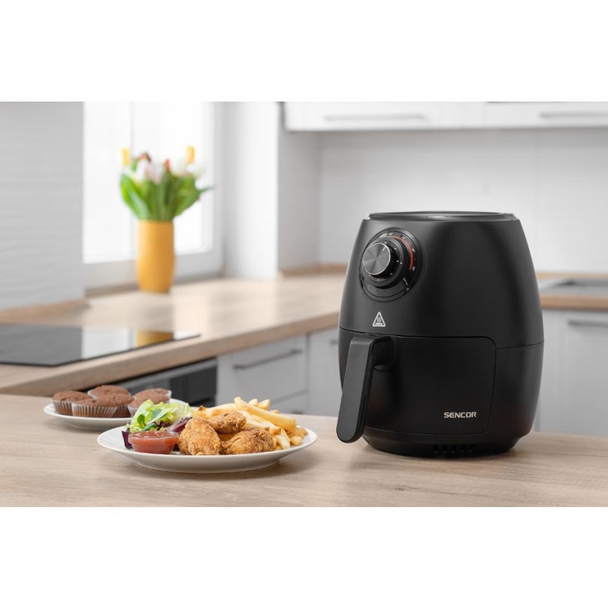 Sencor - Varmluftsfritös 3,5 l 1300W/230V svart