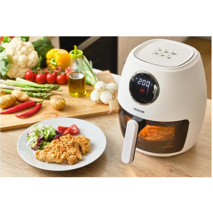 Sencor - Varmluftsfritös 3,5 l 1300W/230V vit