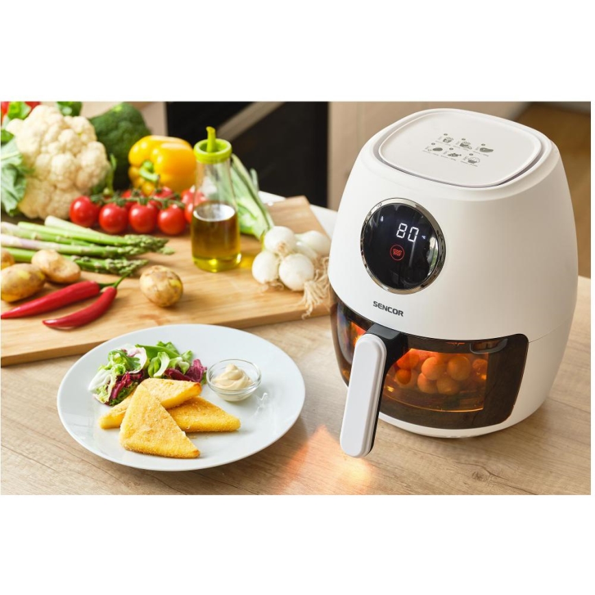 Sencor - Varmluftsfritös 3,5 l 1300W/230V vit