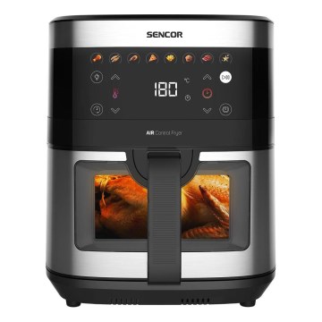 Sencor - Varmluftsfritös 9 l 1700W/230V svart/matt krom