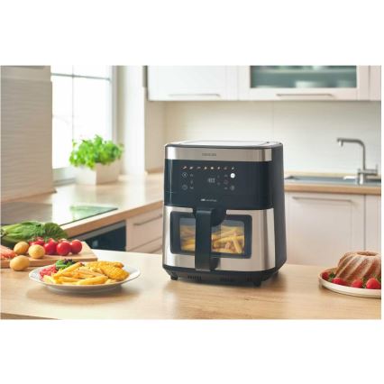 Sencor - Varmluftsfritös 9 l 1700W/230V svart/matt krom