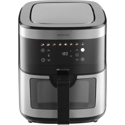 Sencor - Varmluftsfritös 9 l 1700W/230V svart/matt krom