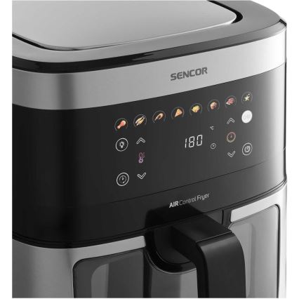 Sencor - Varmluftsfritös 9 l 1700W/230V svart/matt krom