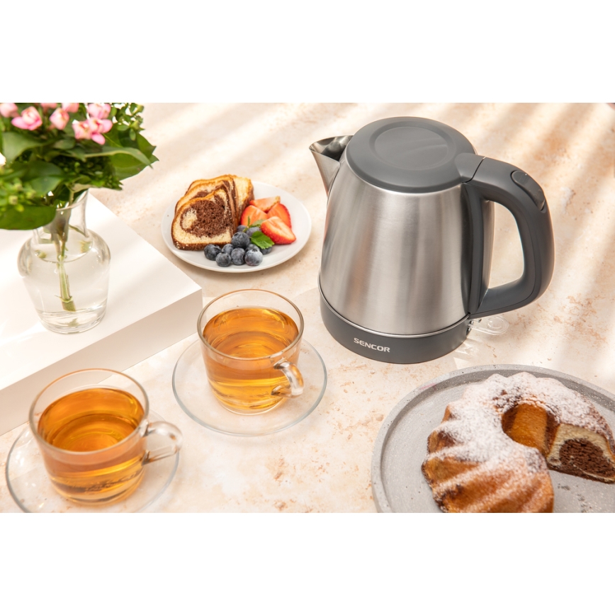 Sencor - Vattenkokare 1,2 l 2150W/230V rostfritt stål