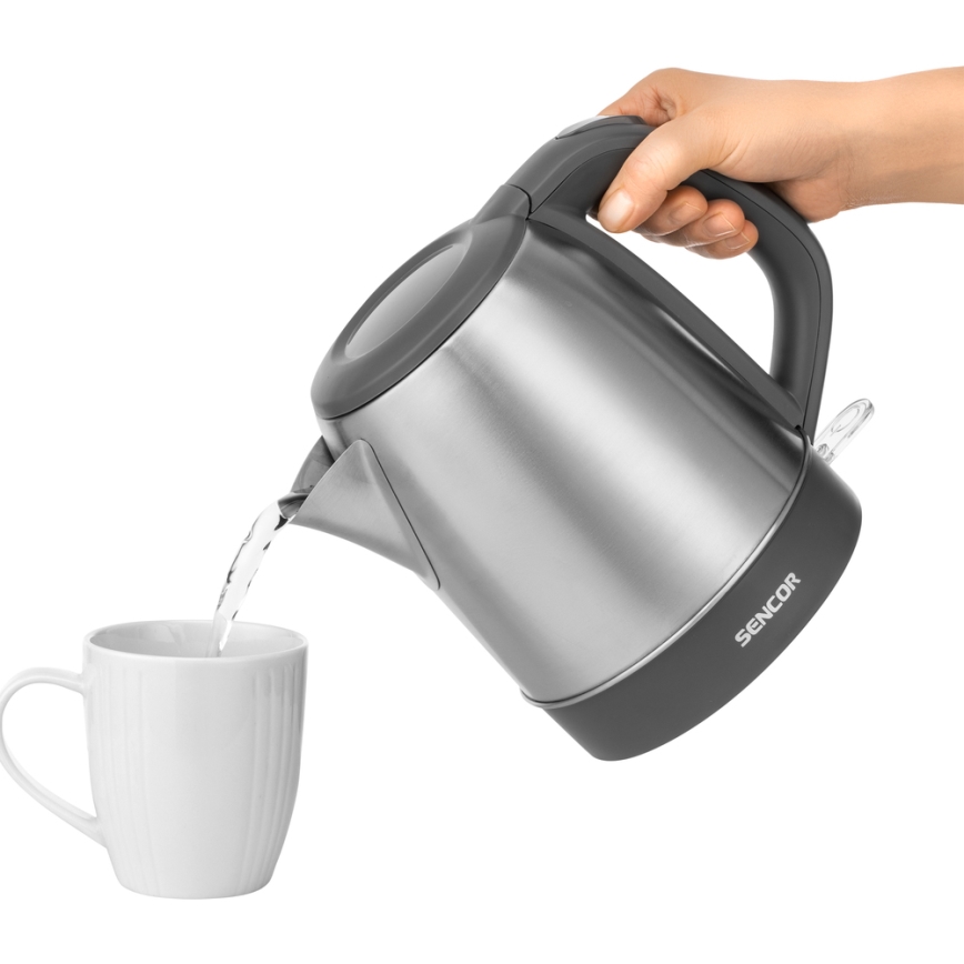 Sencor - Vattenkokare 1,2 l 2150W/230V rostfritt stål