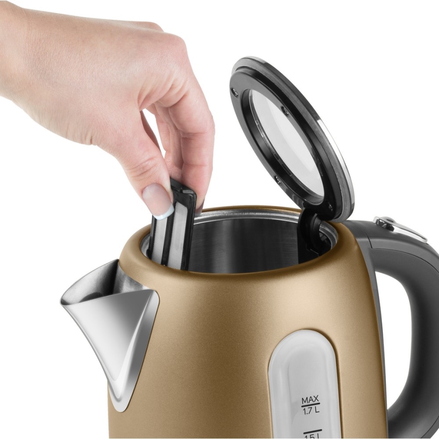 Sencor - Vattenkokare 1,7 l 2150W/230V gyllene 