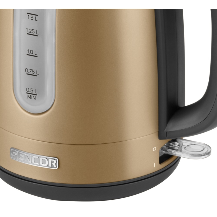 Sencor - Vattenkokare 1,7 l 2150W/230V gyllene 