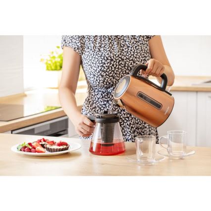 Sencor - Vattenkokare 1,7 l 2200W/230V koppar