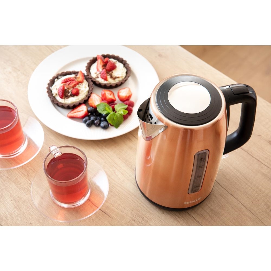 Sencor - Vattenkokare 1,7 l 2200W/230V koppar